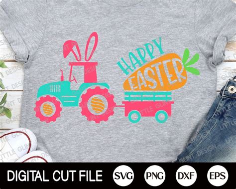 Happy Easter Tractor Easter Tractor Carrot Svg Easter Svg | Etsy