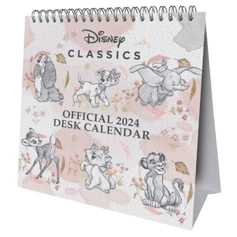 disney classics 2024 desk calendar month to view official heritage calender 7 45 picclick