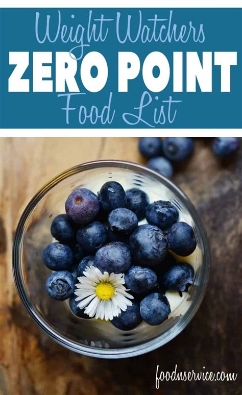 List Of Foods That Are Zero Points On Weight Watchers Foodnservice