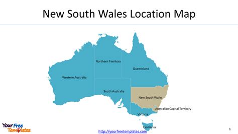Map Of Nsw Australia Template Free Powerpoint Template