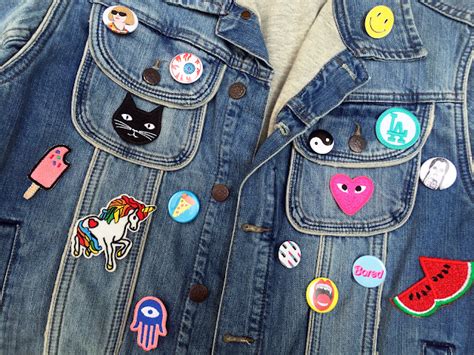 Diy Pins And Patches Denim Jacket