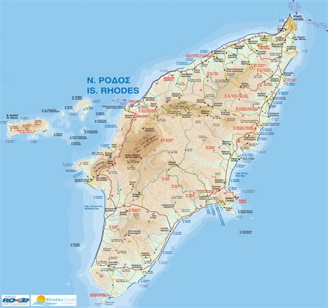 Rhodos Inselkarte Resorts Strände Sehenswürdigkeiten Ausflüge Hotels