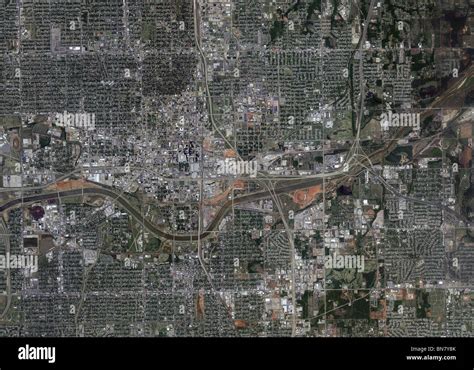 Aerial Map View Above Oklahoma City River Stock Photo Alamy