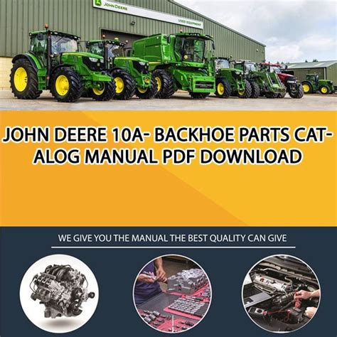 John Deere 10a Backhoe Parts Catalog Manual Pdf Download Service