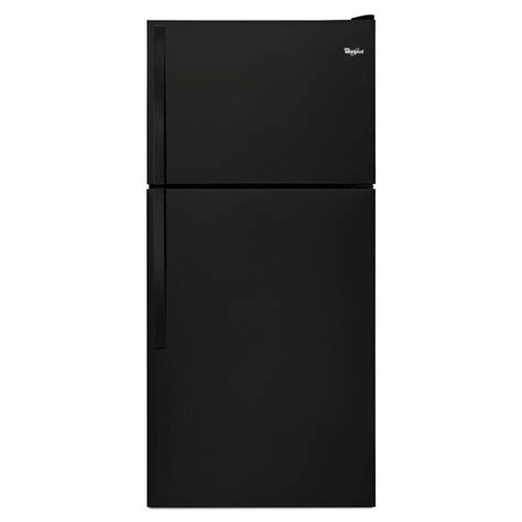 Whirlpool 182 Cu Ft Top Freezer Refrigerator Black In The Top