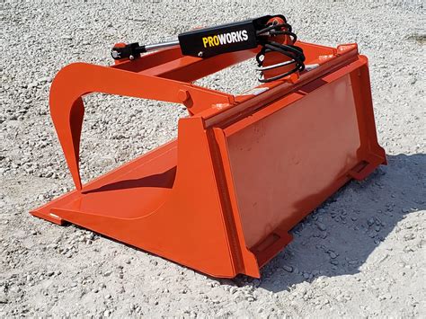 48″ Compact Tractor Single Cylinder Solid Bottom Bucket Grapple Fits