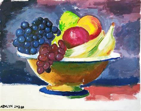 Fruit Bowl Acrylic Painting By Ashlywolf On Deviantart