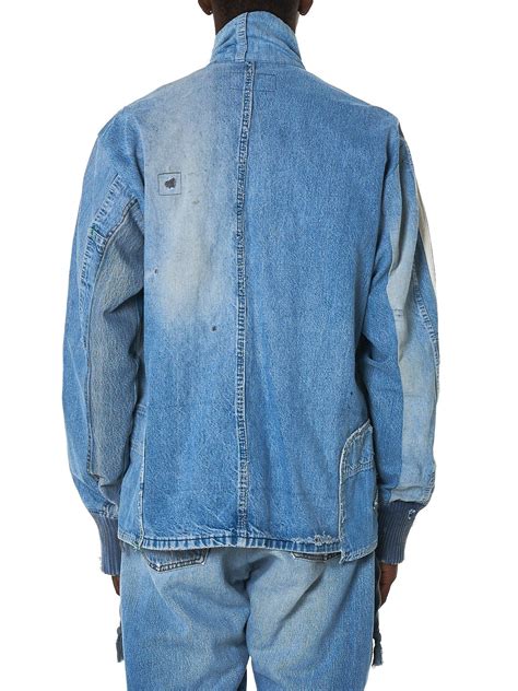 Greg Lauren Vintage Denim Track Jacket In Blue For Men Lyst