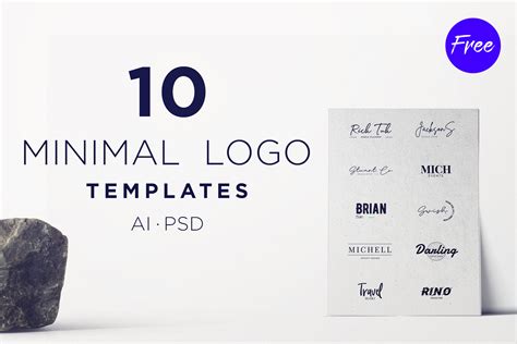 Top Free Minimalist Logo Templates Psd Ai