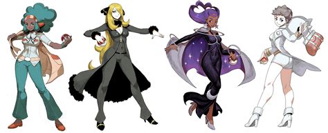 Cynthia Diantha Lenora And Olympia Pokemon And More Drawn By