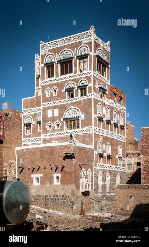 Famous Traditional Architecture Heritage Buildings View In Sanaa City