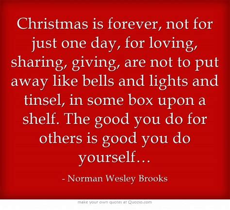 Christmas Is Forever Not For Just One Day For Loving Sharing