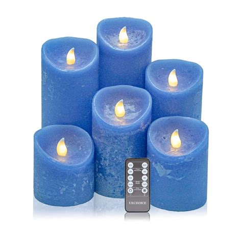 Buy Urchoice Blue Flameless Candles Battery Operated Candle Set Of 6