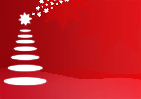 Abstract Christmas Tree On Red Background High Resolution