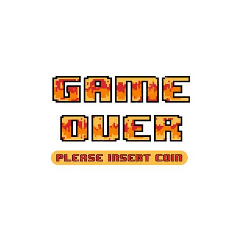 Game Over Pixel Vector Design Images Game Over Pixel Text Effect 15