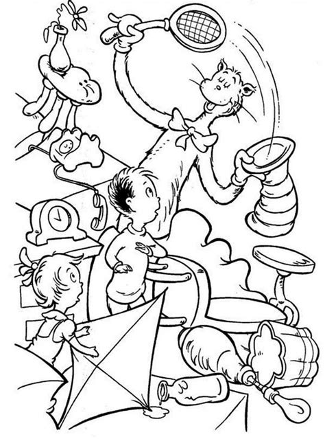 Dr seuss' creation of the cat in the hat character took the world by storm in 1957, and has been entertaining kids to this day. Coloring Pages Cat In The Hat - Coloring Home