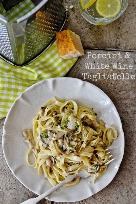 Porcini & White Wine Tagliatelle | Vegetarian pasta recipes, Vegetarian ...