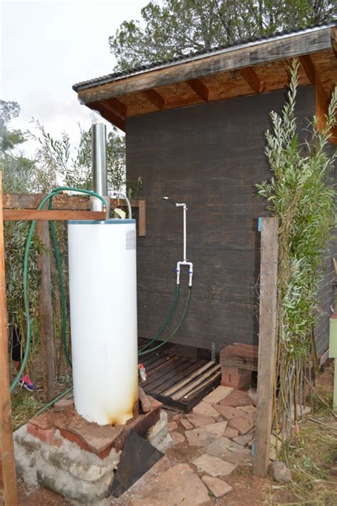 Our Life In The Wild How To Make A Wood Fired Outdoor Shower