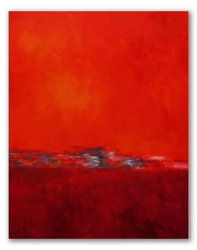 cuadro abstracto rojo pintura moderna