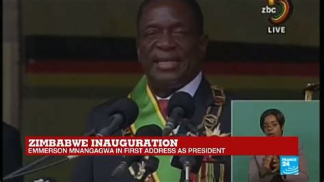 Replay Watch Emmerson Mnangagwas First Speech As Zimbabwes President Youtube