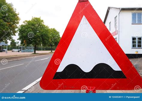 Road Sign Warning Of A Bumpy Road Stock Illustration Illustration Of