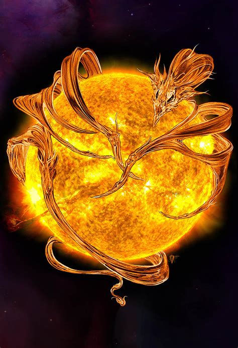 Sun Dragon Digital Art By Rob Carlos