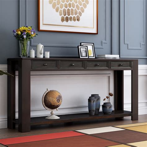 Console Table With Drawer Industric Entrywall Hallway Sofa Table