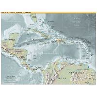 Mapa político detallado de América Central América Central y el
