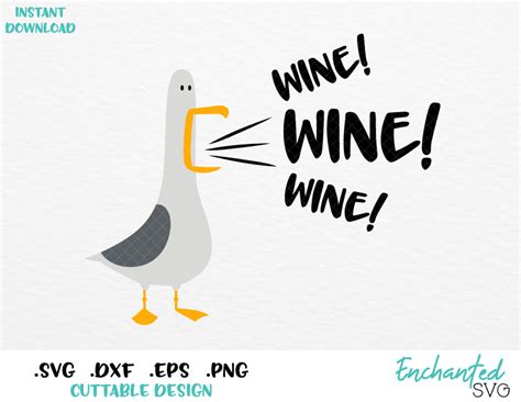 Finding Nemo Seagull Wine Quote Inspired Svg Esp Dxf Png Formats Finding Nemo Quotes