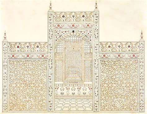 The Screen Of The Taj Mahal Agra India Company School Circa 1800