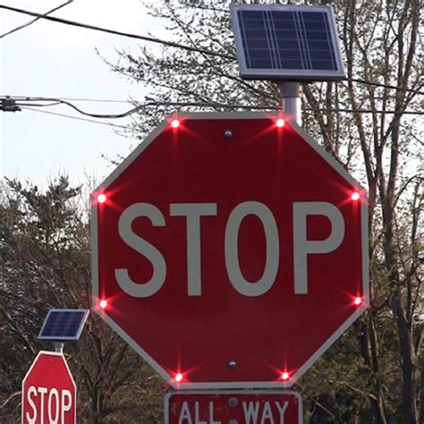 Solar Led Stop Sign 30 Solar Powered Stop Sign