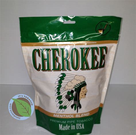 Cherokee Pipe Tobacco Menthol Blend Green Bag 16oz Its Tobacco