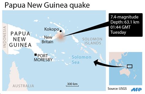 74 Magnitude Earthquake Shakes Papua New Guinea Daily Sabah