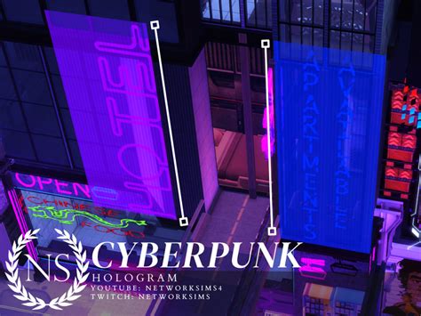 The Sims Resource Cyberpunk City Clutter Hologram Ii