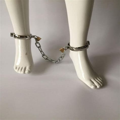 Black Emperor Zinc Alloy Metal Women Ankle Cuffs Restraint Locking