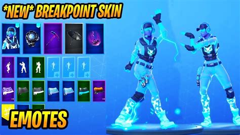 Breakpoint Skin Bundle Showcase With Emotes And Backblings Fortnite