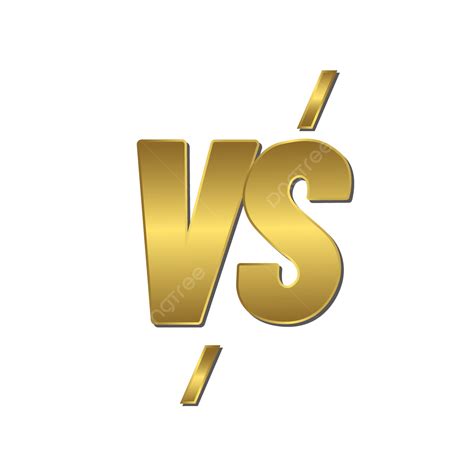 Logo Dorado Vs O Versus Png Dibujos Vs Versus Vs 3d Png Y Vector