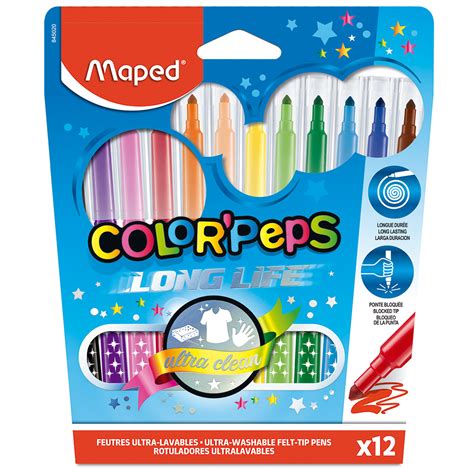 Marcadores De Colores Maped Color Peps Long Life 12 Pzs Office