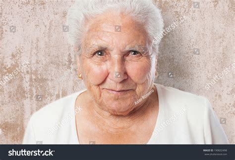 Portrait Adorable Old Woman Face Closeup Stock Photo Edit Now 190832498