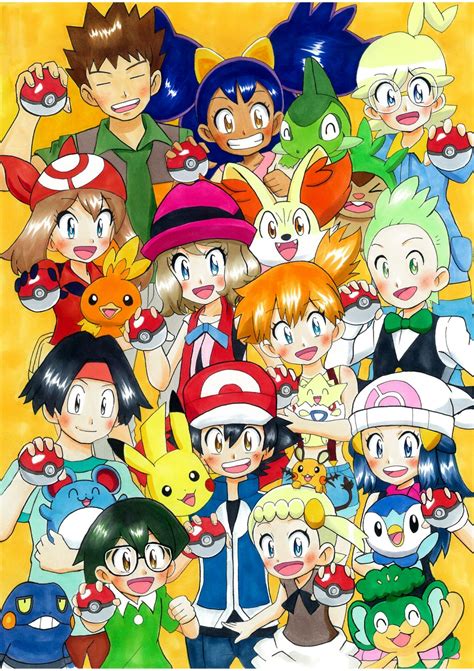 Maybe you would like to learn more about one of these? Ash Ketchum and Pikachu with all of their friends ...