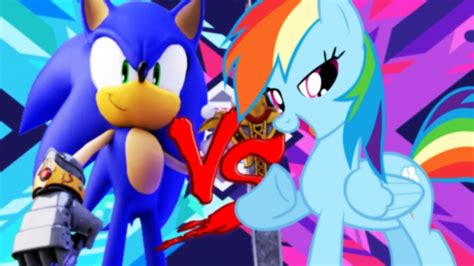 Sonic Vs Rainbow Dash Guerra Civil Reeditado Youtube