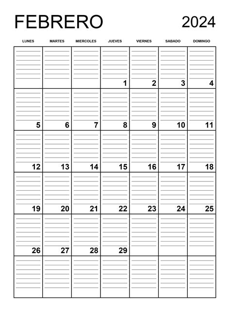 Calendario Febrero 2024 Calendariossu