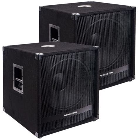 Sound Town 18 4000w Powered Subwoofers With Speaker Outputs Metis