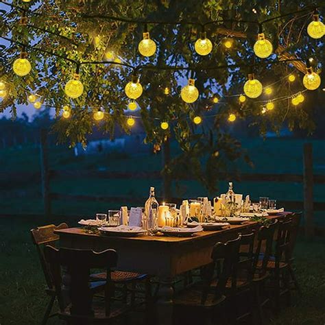 Novashion 16ft21ft31ft39ft Solar Globe String Light Garden