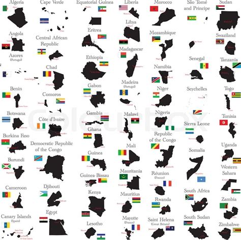 Versuchen sie alle zu nennen. Die afrikanischen Länder | Vektorgrafik | Colourbox