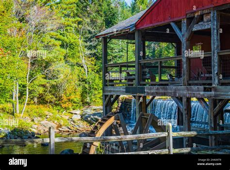 Beautiful Setting Of The Old Mill Museum Water Wheel Millpond And