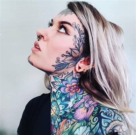 Image May Contain One Or More People And Closeup Face Tattoos For Women Girl Tattoos Face