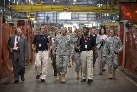 army chief of staff gets glimpse of vehicle reset work at anniston receives update on