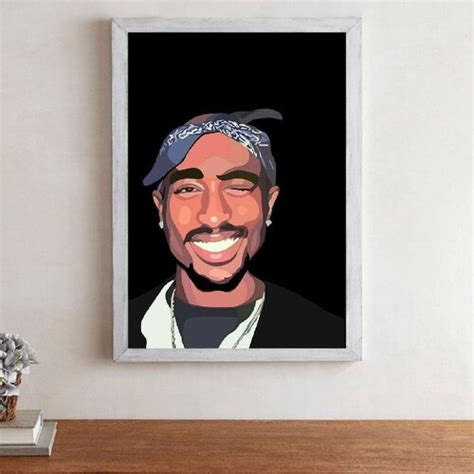 2pac Tupac Music Singer Canvas Poster Wall Art Decor Home Etsy