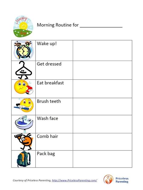 6 Steps To Create A Morning Routine For Your Kids With Templates